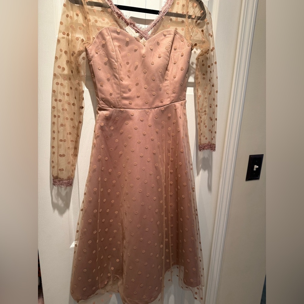Lindy Bop Blush Polka Dot Dress